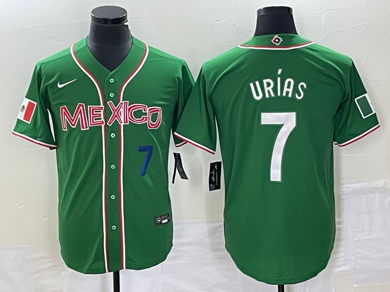 Men 2023 World Cub Mexico #7 Urias Green white Nike MLB Jersey13->more jerseys->MLB Jersey